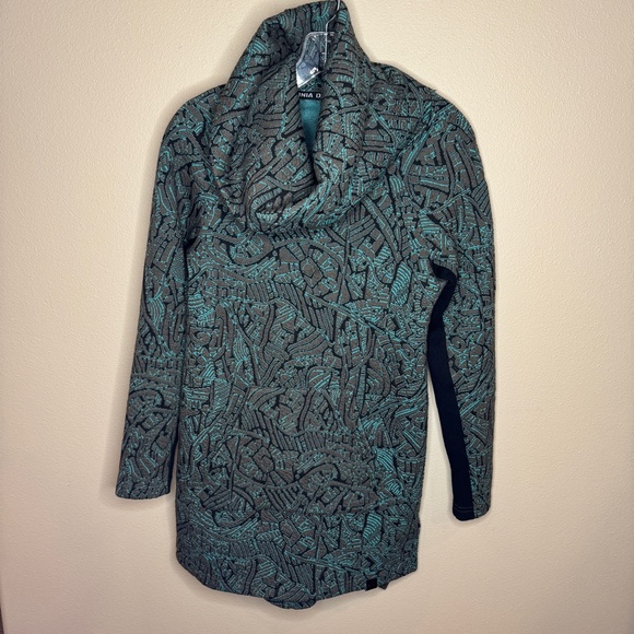 TONIA DEBELLIS Cowl Neck LongTunic Style pullover jacket XS - Picture 1 of 10